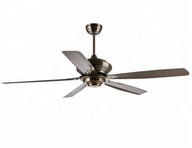 Orient Design Traditional 56 Inch 5 Blades Brush Nickel Metal Ceiling Fan With Wall Switch