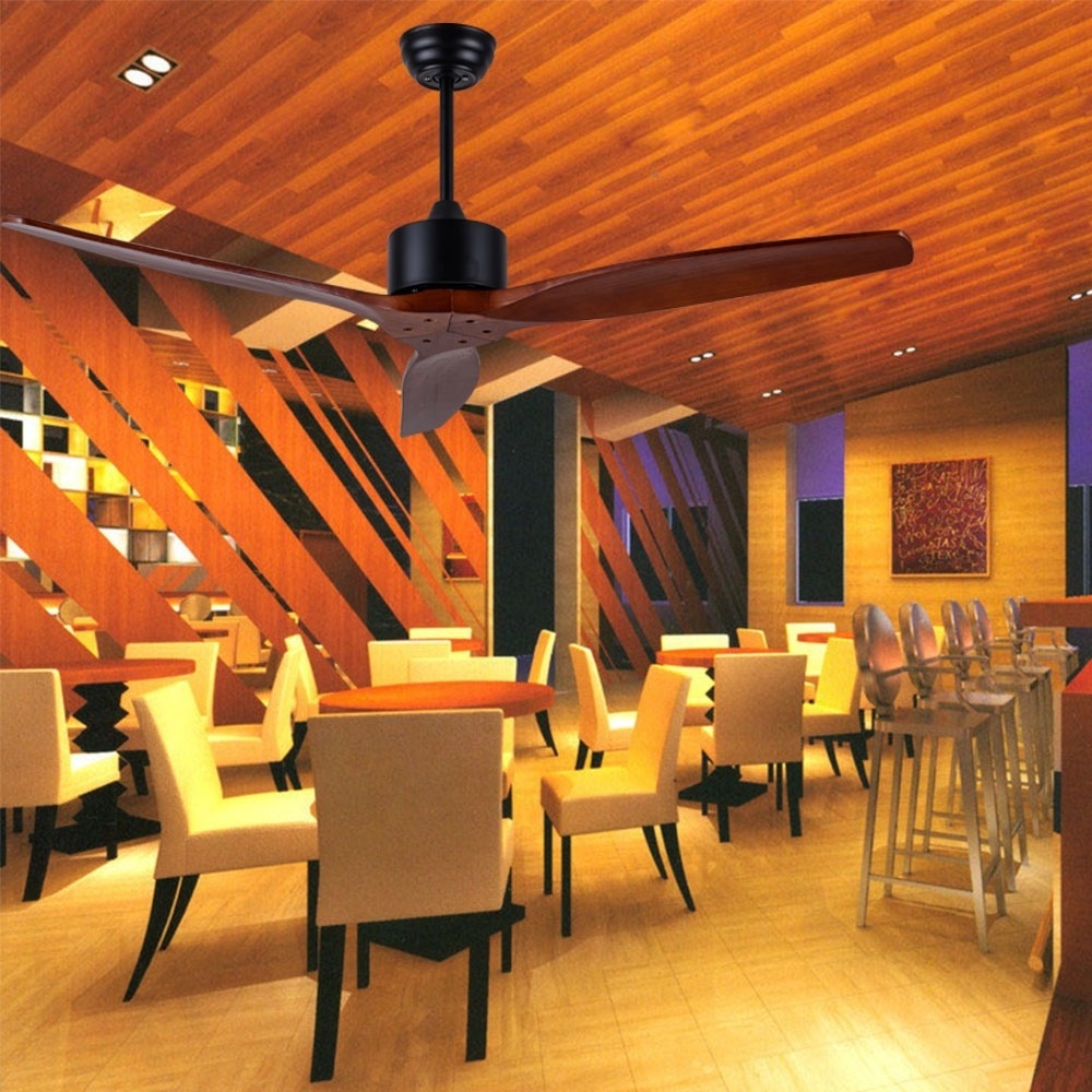 Good Quality 52 Inch Energy Saving Modern Design Easy Installation Remote Control Wooden Ceiling Fan