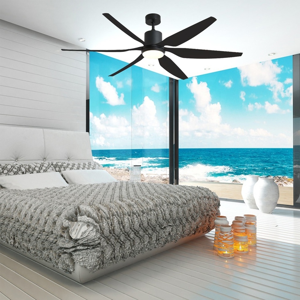 56 Inch Remote Control 6 Abs Plastic Blades Singapore Indonesia Dc Ceiling Fans With Led Lights Remote Control