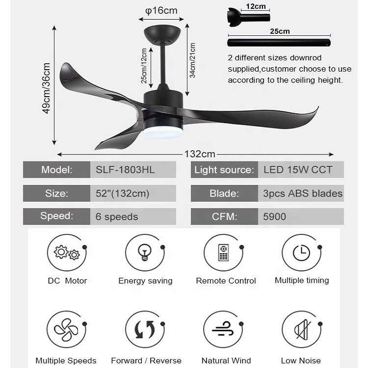 Best Price CB CE Certified Waterproof Rating 52 Inch Outdoor Balcony Ceiling Fan With Light Remote Control