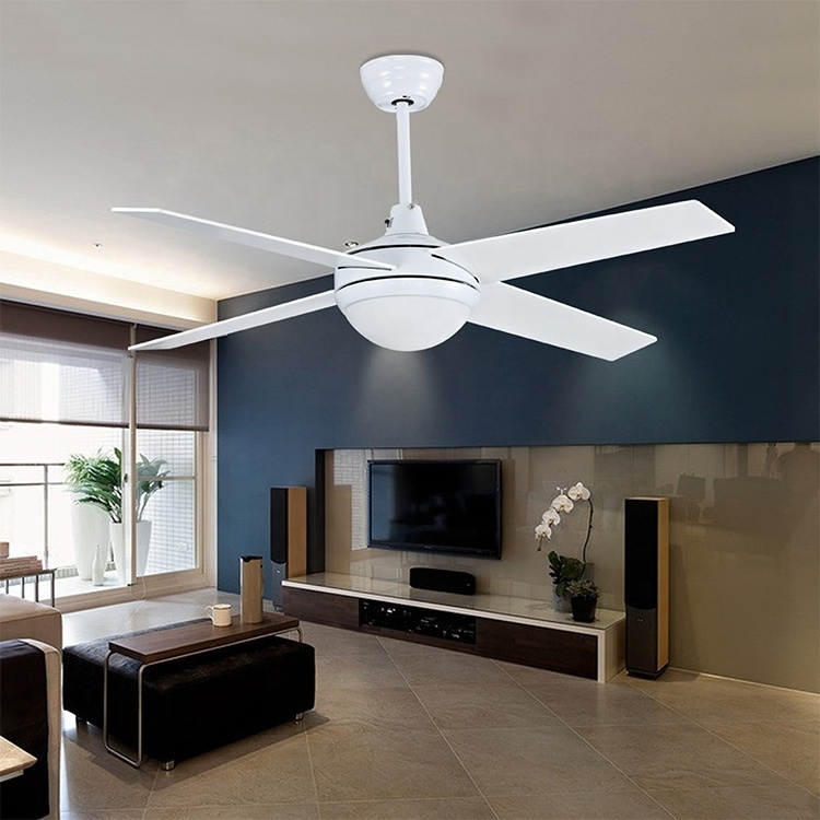 Top Sale AC 110v 220v 30w DC Motor CB CE SAA Certificated 42 Inch 48 Inch 52 Inch Sliver Decorative Led Ceiling Fan Lamp