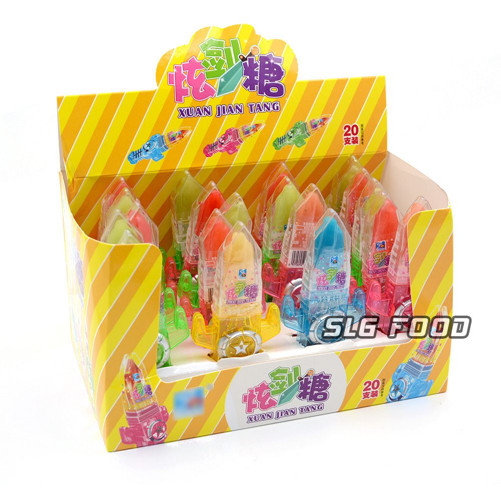 funny light sword shape sweet fruity hard candy