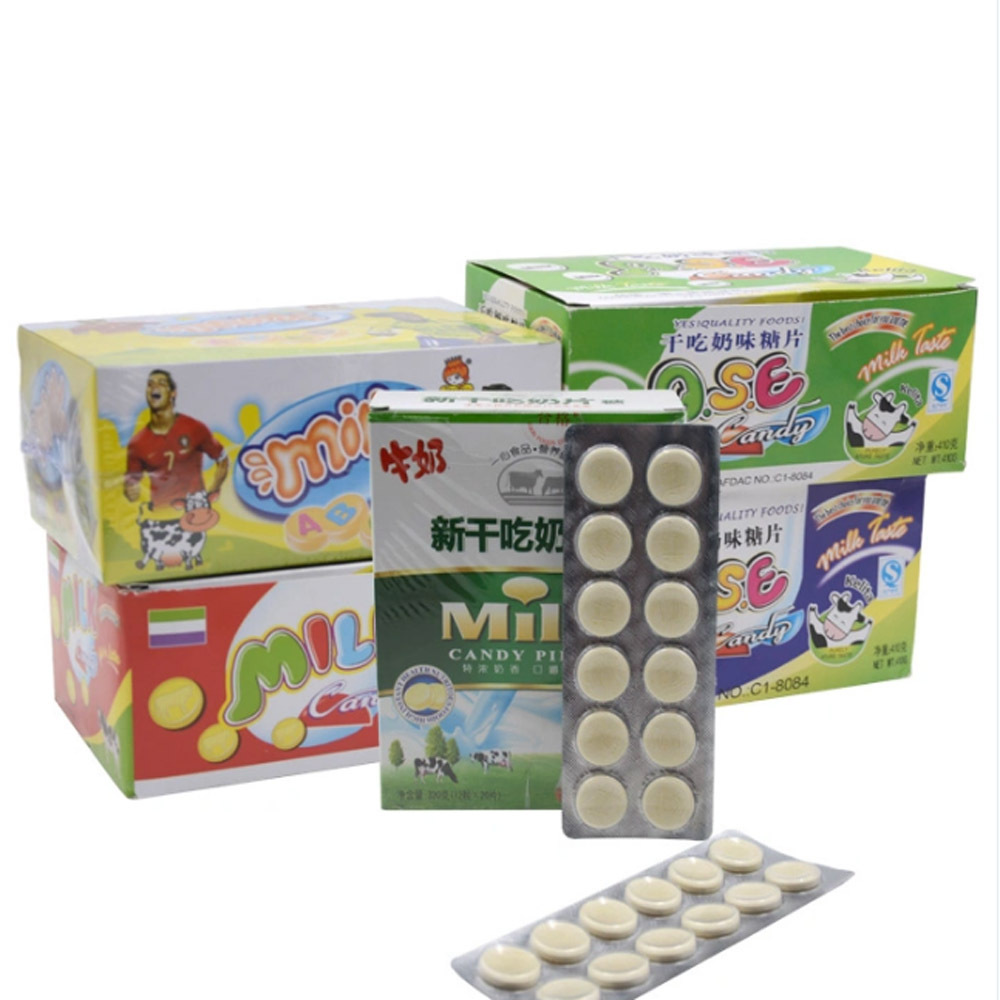 Wholesale Custom China Hard Dry Sweet Cow Milk Tablet Candy Tablet