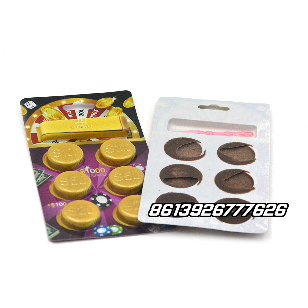 Chinese funny game  golden coin candy chocolate dip jam