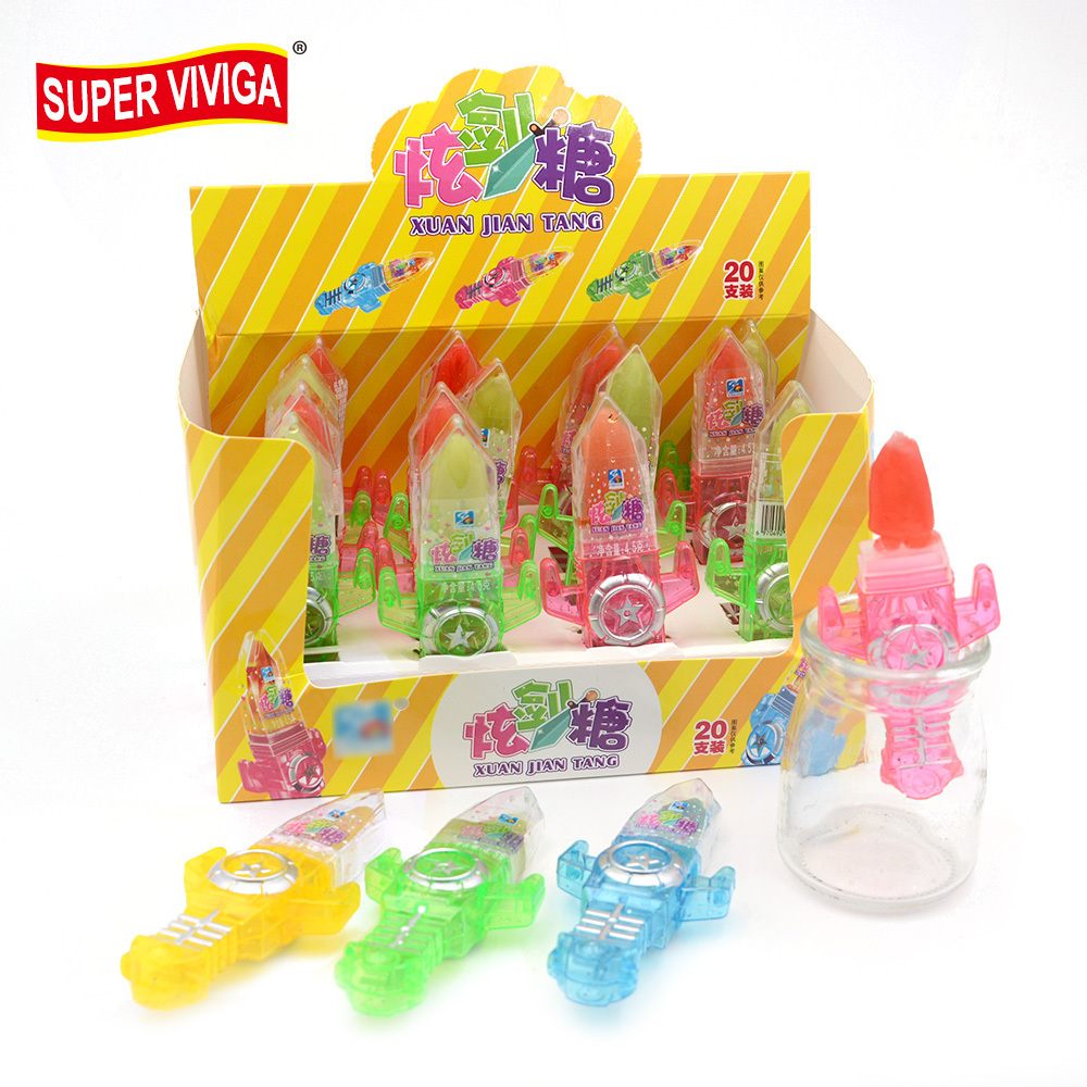 funny light sword shape sweet fruity hard candy