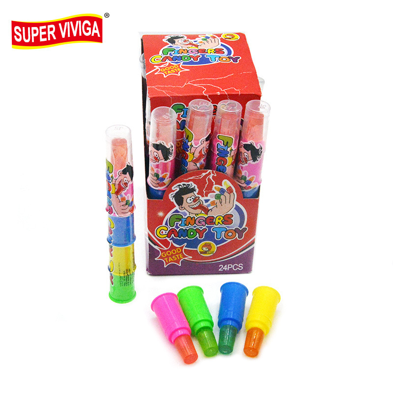 superviviga colorful funny finger shape hard candy toys lollipop