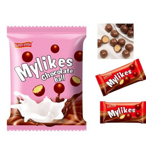 high quality round small chocolate mylikes crisp compound chocolate candy