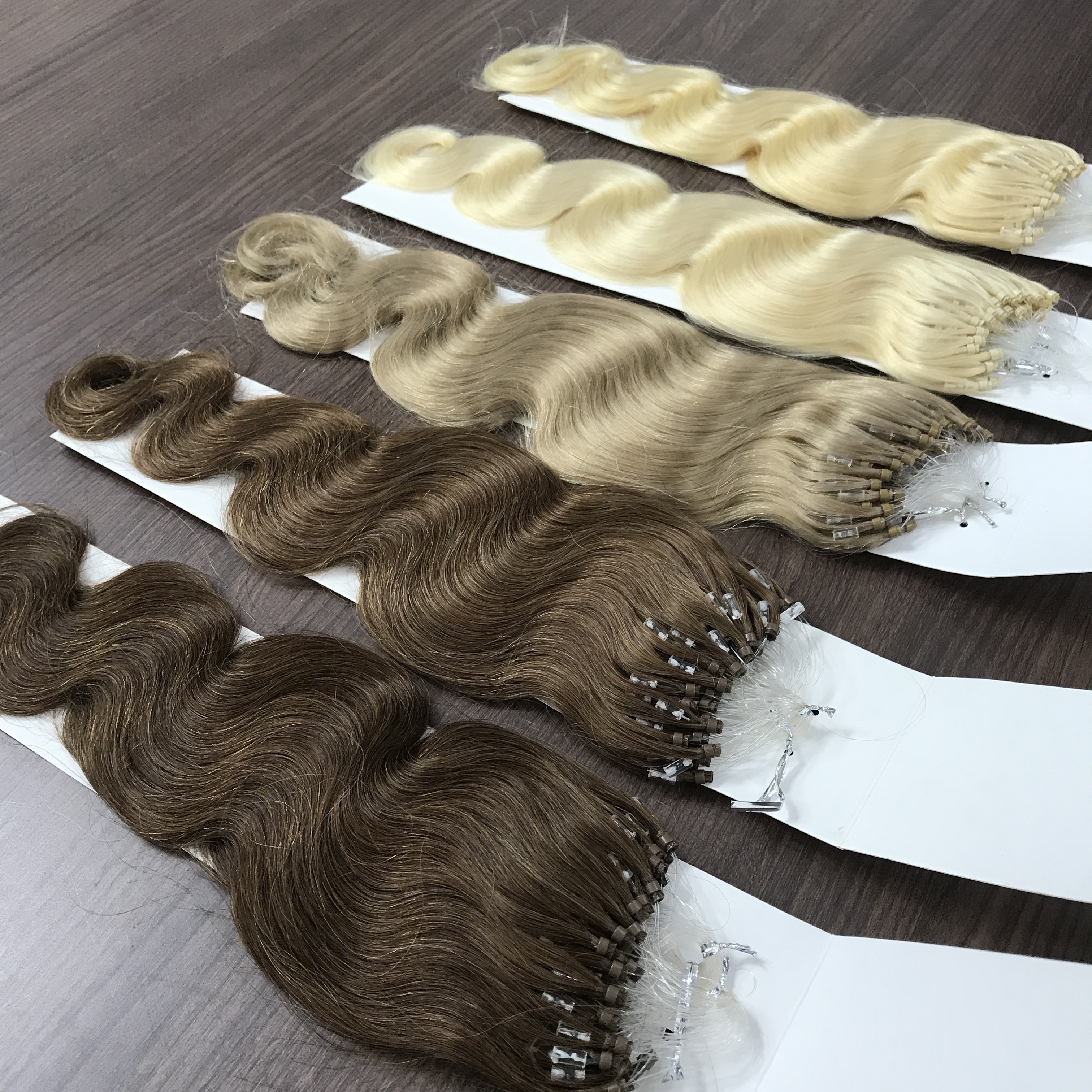 100% Human Hair Extensions Nano Micro Rings Tangle Free Remy micro links Loop Hair Extensions