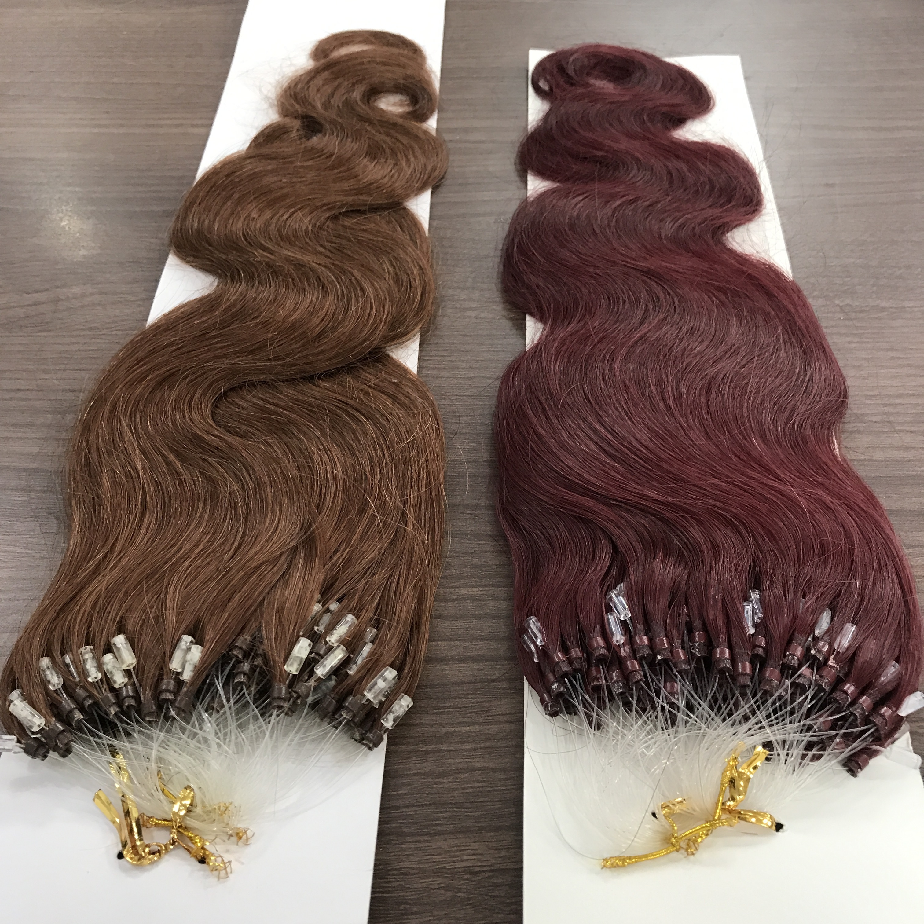 100% Human Hair Extensions Nano Micro Rings Tangle Free Remy micro links Loop Hair Extensions