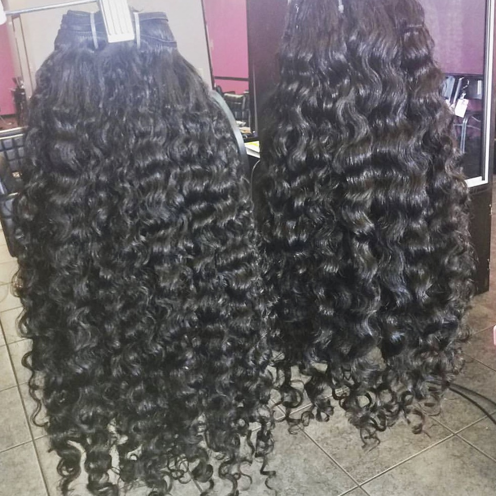 Cuticle aligned Raw Indian human hair Vietnamese Burmese Curly hair