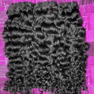 Hair weaves Burmese Curly Bundles Raw Vietnam Cuticle aligned Human hair Double Drawn Burmese curly hair bundles