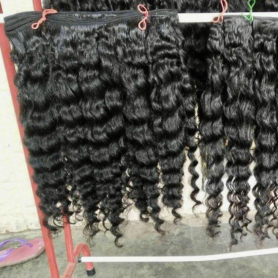 Hair weaves Burmese Curly Bundles Raw Vietnam Cuticle aligned Human hair Double Drawn Burmese curly hair bundles