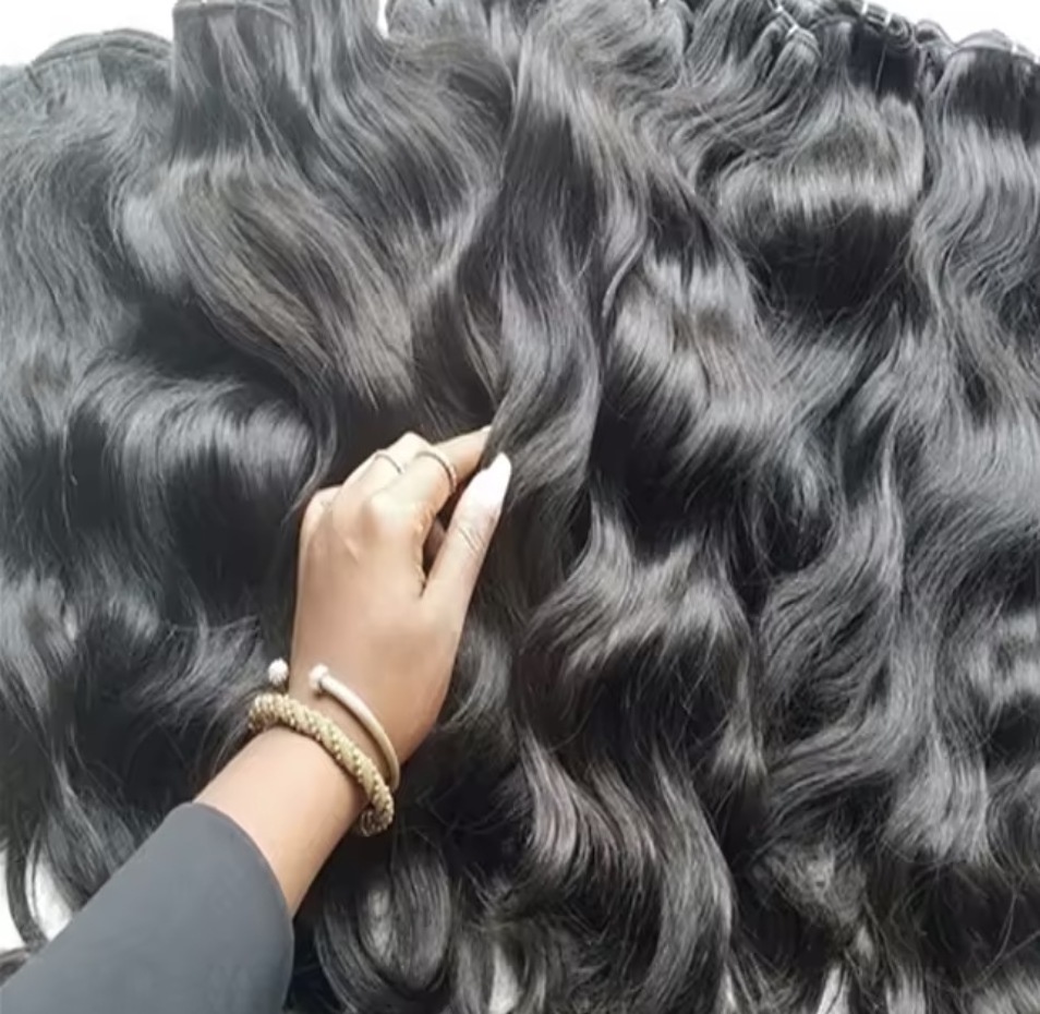 Cuticle aligned Raw Indian human hair Vietnamese Burmese Curly hair