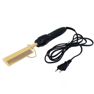 Hot sale high temperatures pressing comb 500 degree ceramic comb bling crystal hair straightener hot comb