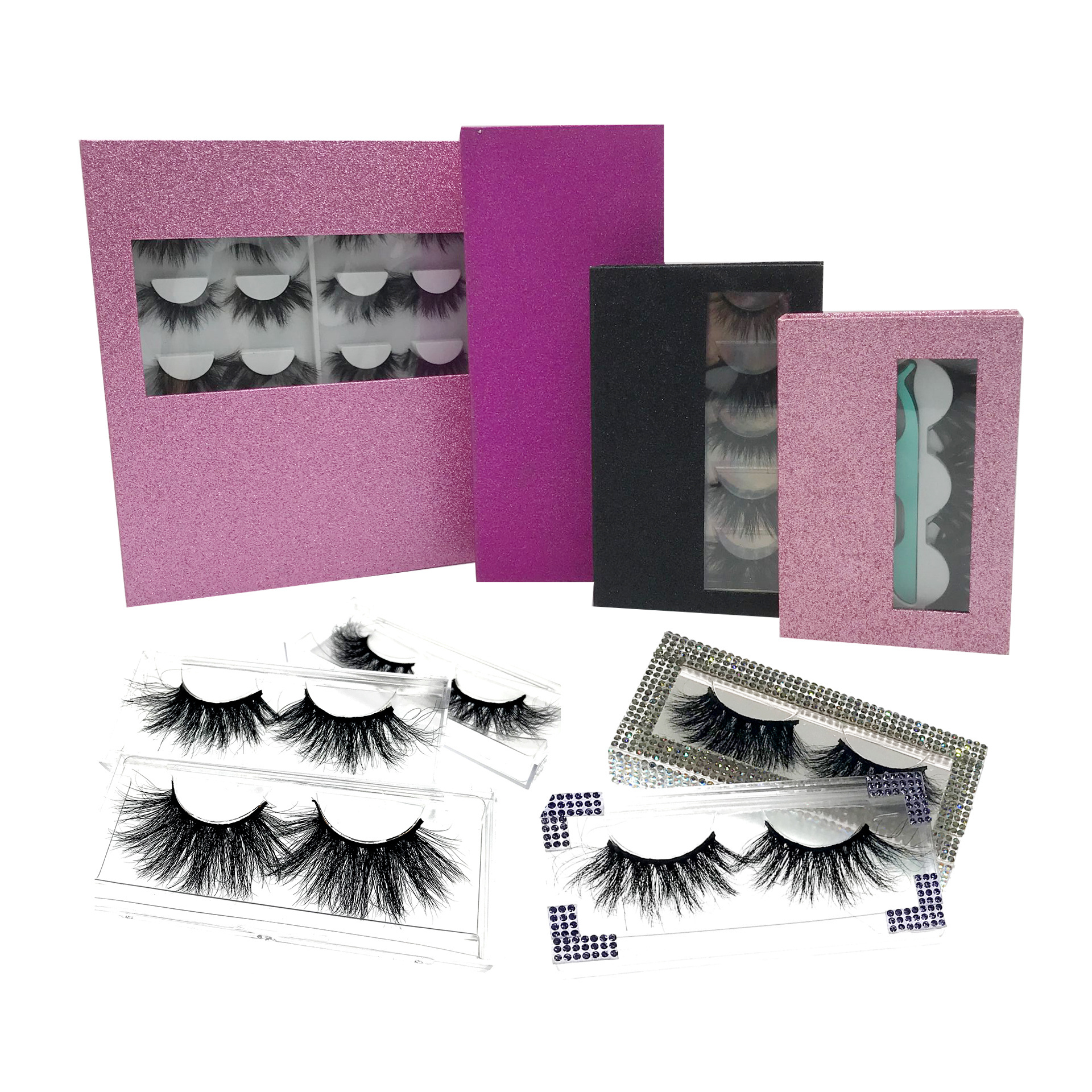 Wholesale 3d/4d/5d/6d/7d Mink Eyelash Custom Label 25mm Siberian dramatic fluffy faux eyelashes full strip cruelty free lashes