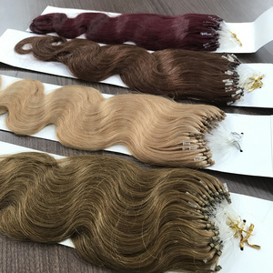 100% Human Hair Extensions Nano Micro Rings Tangle Free Remy micro links Loop Hair Extensions