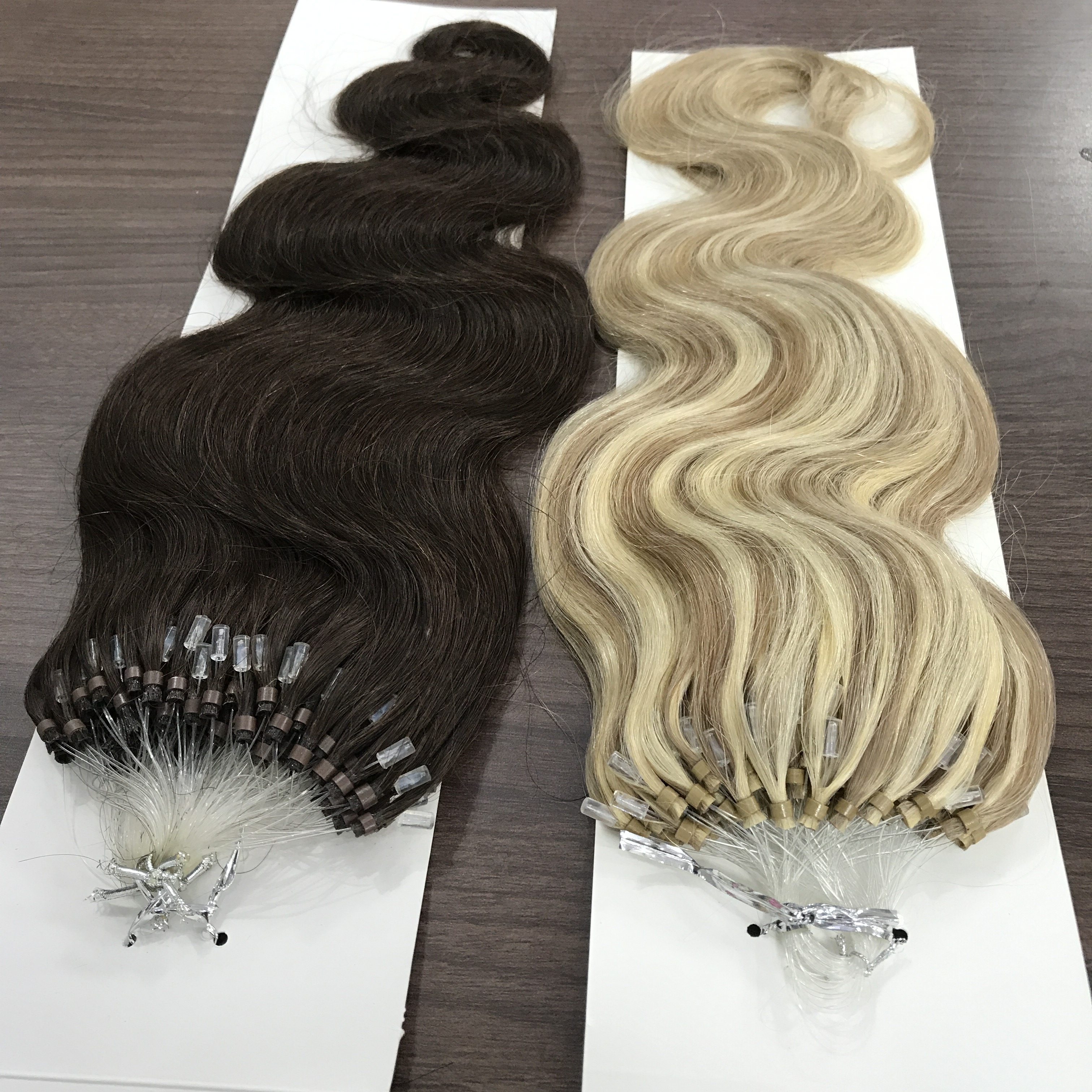 100% Human Hair Extensions Nano Micro Rings Tangle Free Remy micro links Loop Hair Extensions