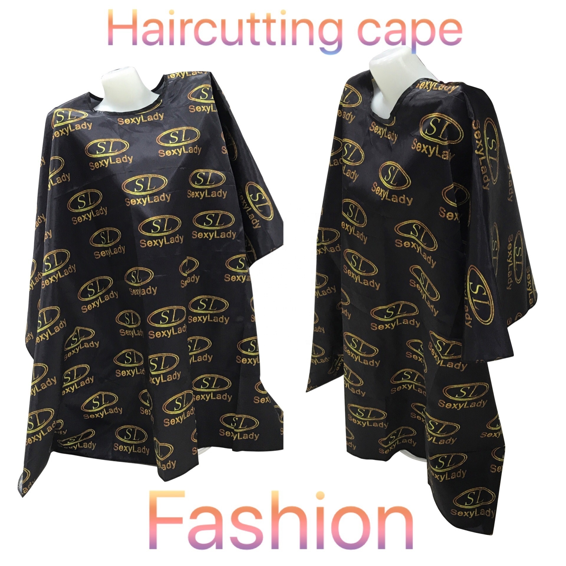 Hair barber shop haircut capes satin fabric clothing hairdressing aprons customized logo