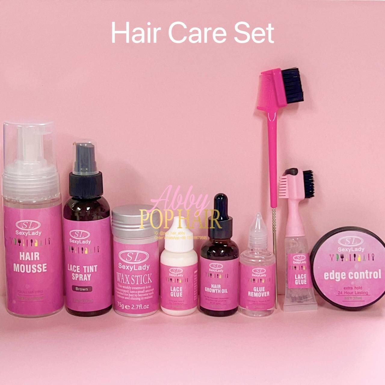 Free Sample Hair style products hair mousse wig glue and glue remover Wax stick Edge Control  hair care set