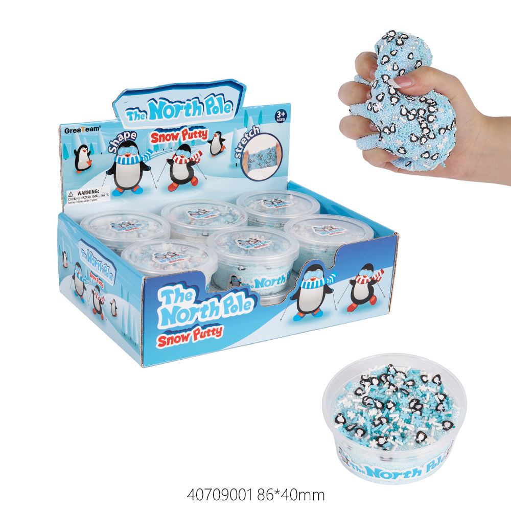 The north pole penguin polymer clay water-based snow clay  Non-toxic For Diy Slime Making Kit