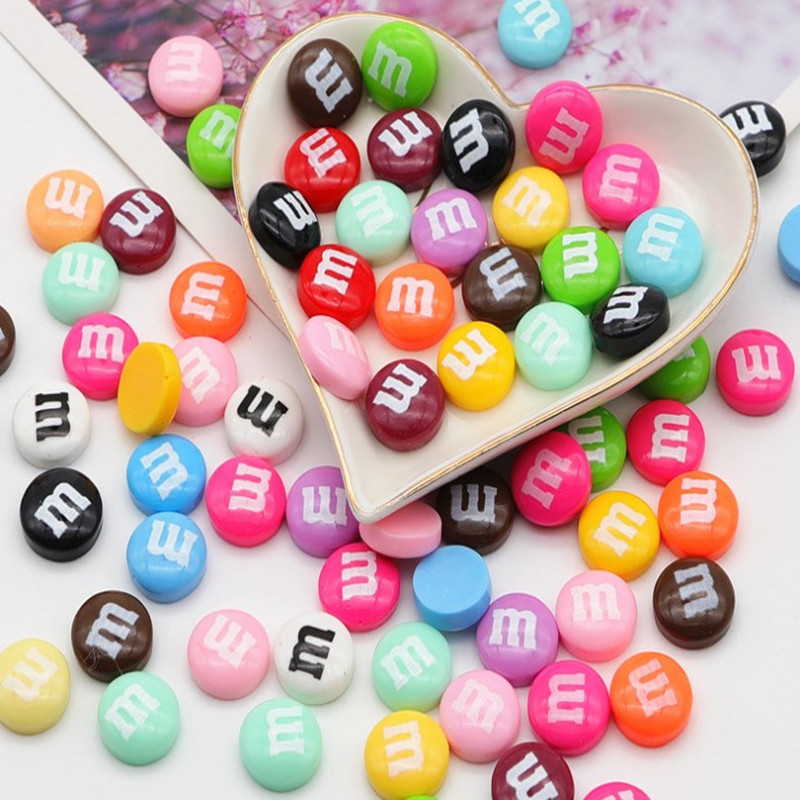 Wholesale M bead accessory slime charm M chocolate candy slime accessories decoration