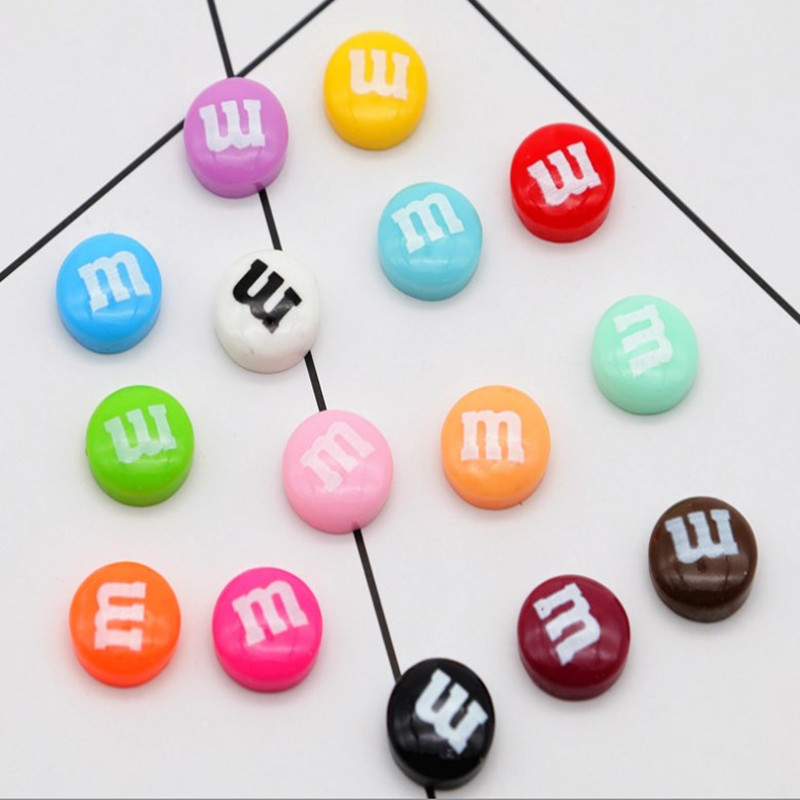 Wholesale M bead accessory slime charm M chocolate candy slime accessories decoration