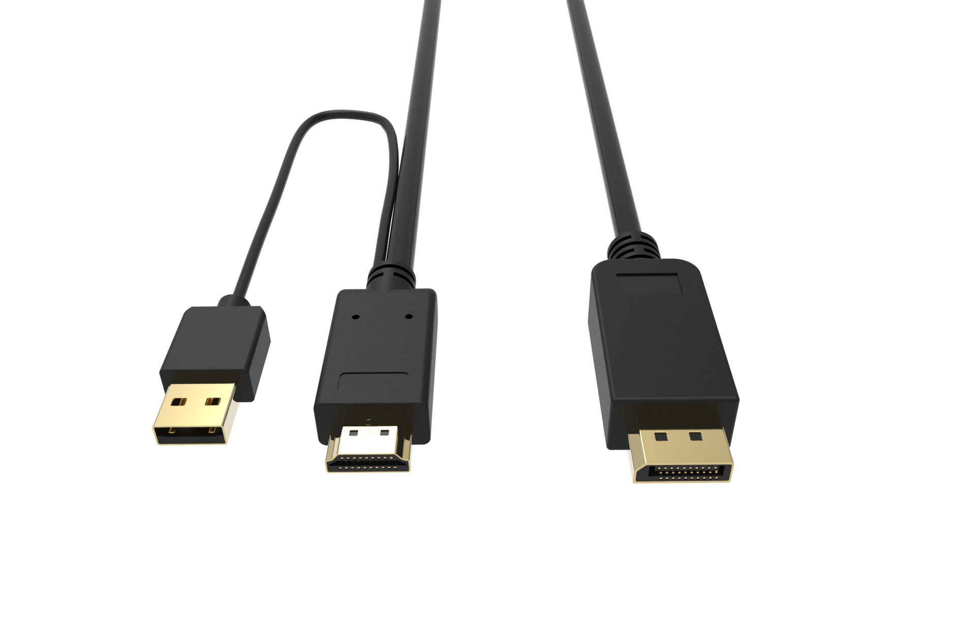 High Quality HDMI to DP DisplayPort Cable Adapter with USB/A Charging