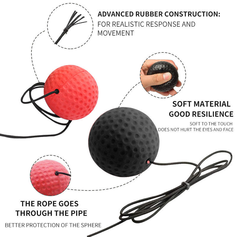 Wholesale Custom Logo Exercise Boxing Speed Response Training Relfex Ball Agility Training Head-Mounted Boxing Ball For Fitness