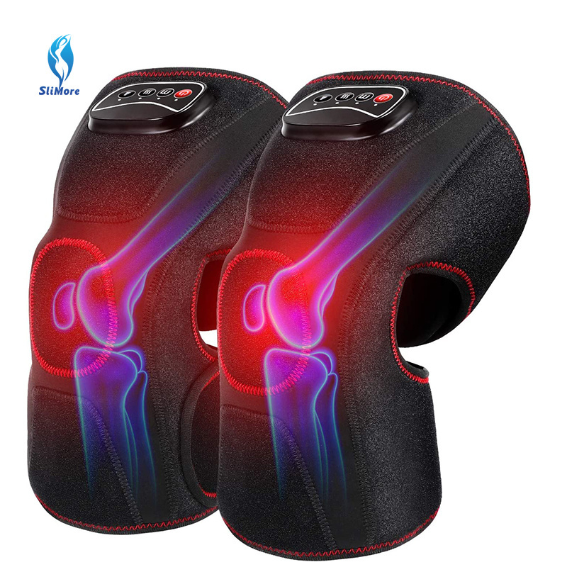 Knee Massager with Heat Air Compression Leg Knee Brace Wrap for Arthritis Pain Relief Electric Heating Knee Massager