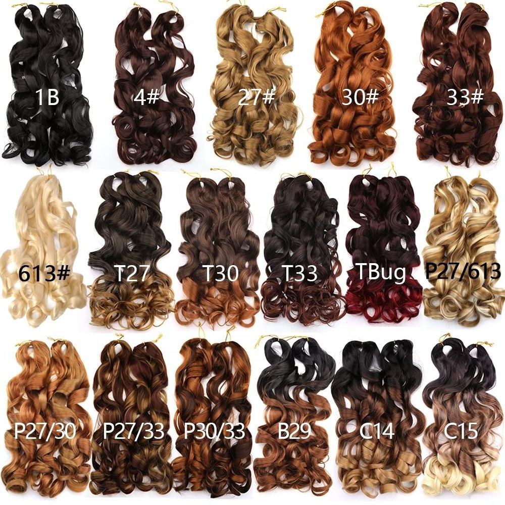 Synthetic Body Wave Curly Yaki Pony French Spiral Curl Hair Wavy Braiding Hair