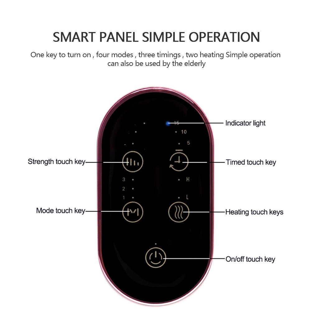 Electric Rechargeable Cordless Portable Shiatsu Air Compression Finger Hot Compress Hand Massager For Arthritis