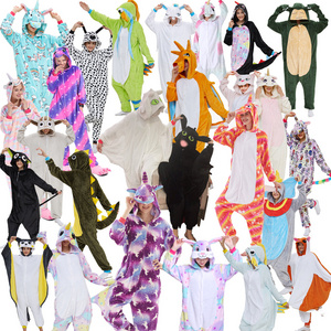 Hot selling Adult Onesie Pajamas Sleepwear Women and Men Cartoon Animal Soft and Cozy Jumpsuit