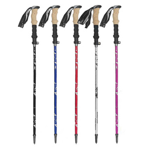 Outdoor Aircraft-Grade Aluminum Hiking Stretching Folding Trekking Pole Mountain Walking Stick