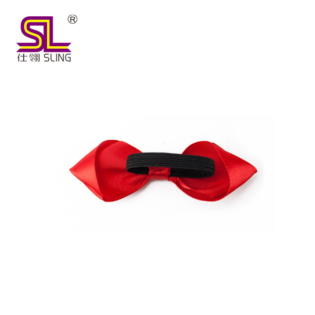 Red exquisite satin ribbon  bows for bottle decoration