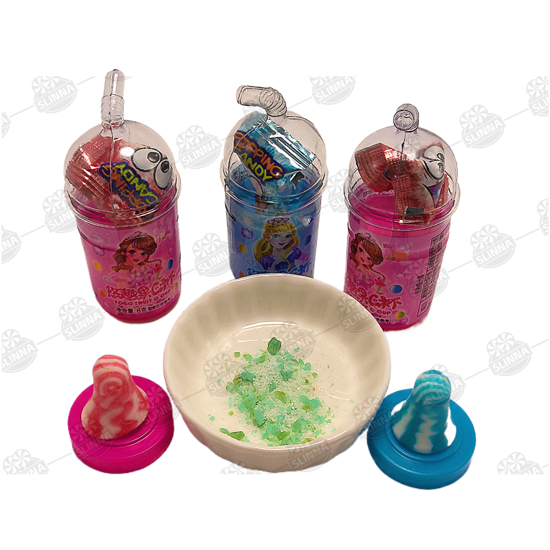 Sippy Cup Pacifiers Fruity Lollipop Baby Bottle with Sour Toy Candy Hard Popping Candy Box Packaging Sweet Fruit Flavored Accept