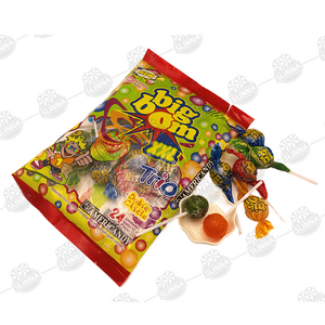 Wholesale XXL Fruity Flavor Bubble Lollipop Candy Children Bubble Gum Sugar Bag Packaging Ball Sweet Gummy Candy Big Bom Accept