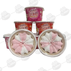 Hot sale Halal creative birthday cake shape Marshmallows Fruity lovely fudge candy cup colorful sweet cotton candy