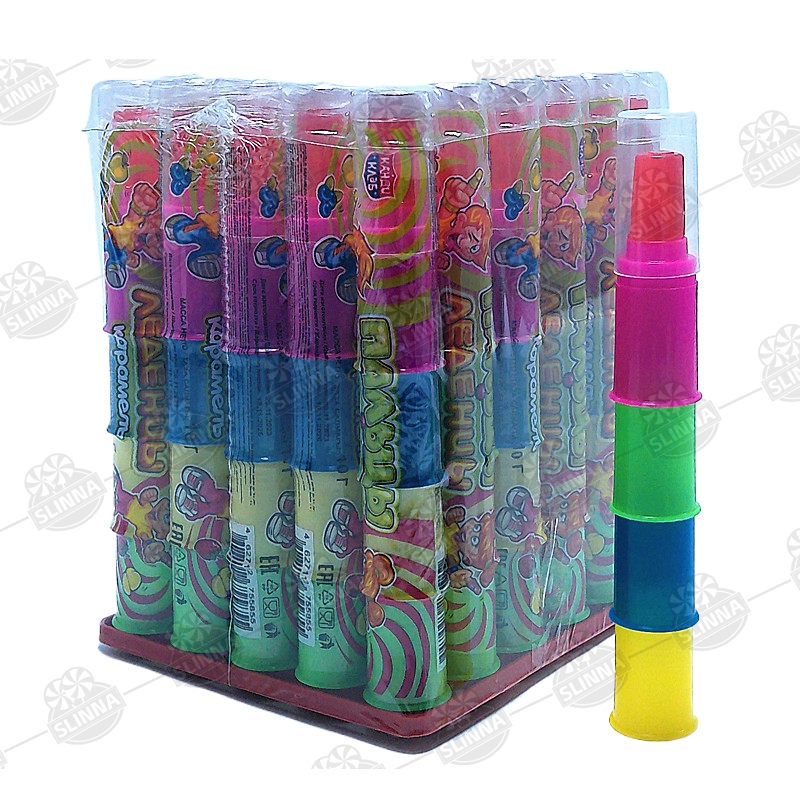 New design Finger lipstick toy candy fruity flavor hard candy toy cartoon shape fruit hard candy halal finger lollipop