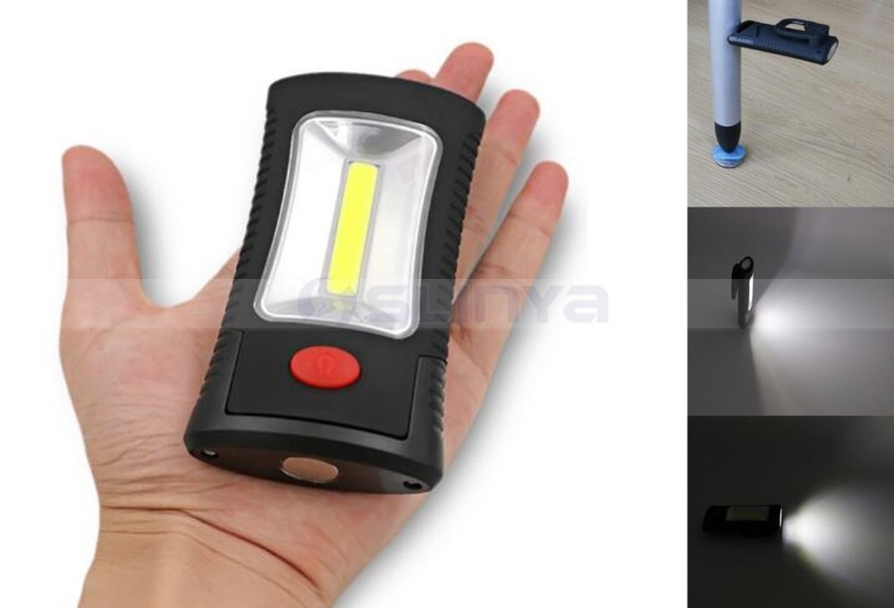 COB LED + 3 LEDs Working Flashlight Lamp Magnetic Hanging Camping Light