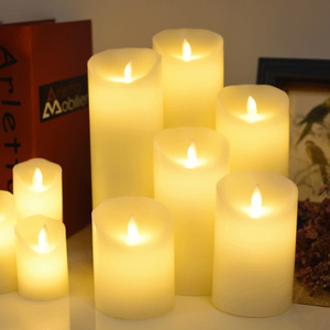 LED Flameless Pillar Candle Lights New Year Candle Battery Powered Led Tea Lights