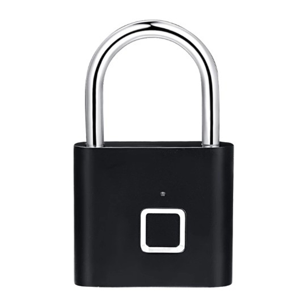 USB Rechargeable Door Smart Lock Fingerprint Padlock Quick Unlock Zinc alloy Metal High identify Security lock