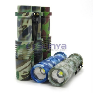 Super Bright Mini Zoom Torch Camouflage Flashlight 14500 Rechargeable LED Lamp