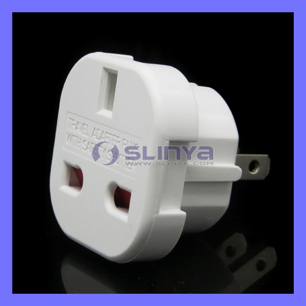 10A/16A 240V UK To US Power Socket Plug US Travel Plug Adapter With Safety Shutter