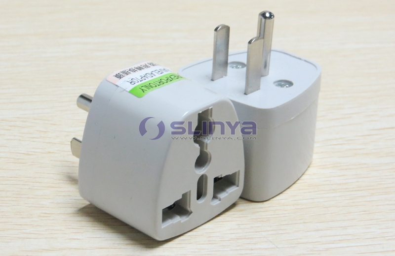 Steel Material Cheap 3-pin Universal AC USA Travel Adapter, Universal to USA Plug Adaptor with Ground Plug