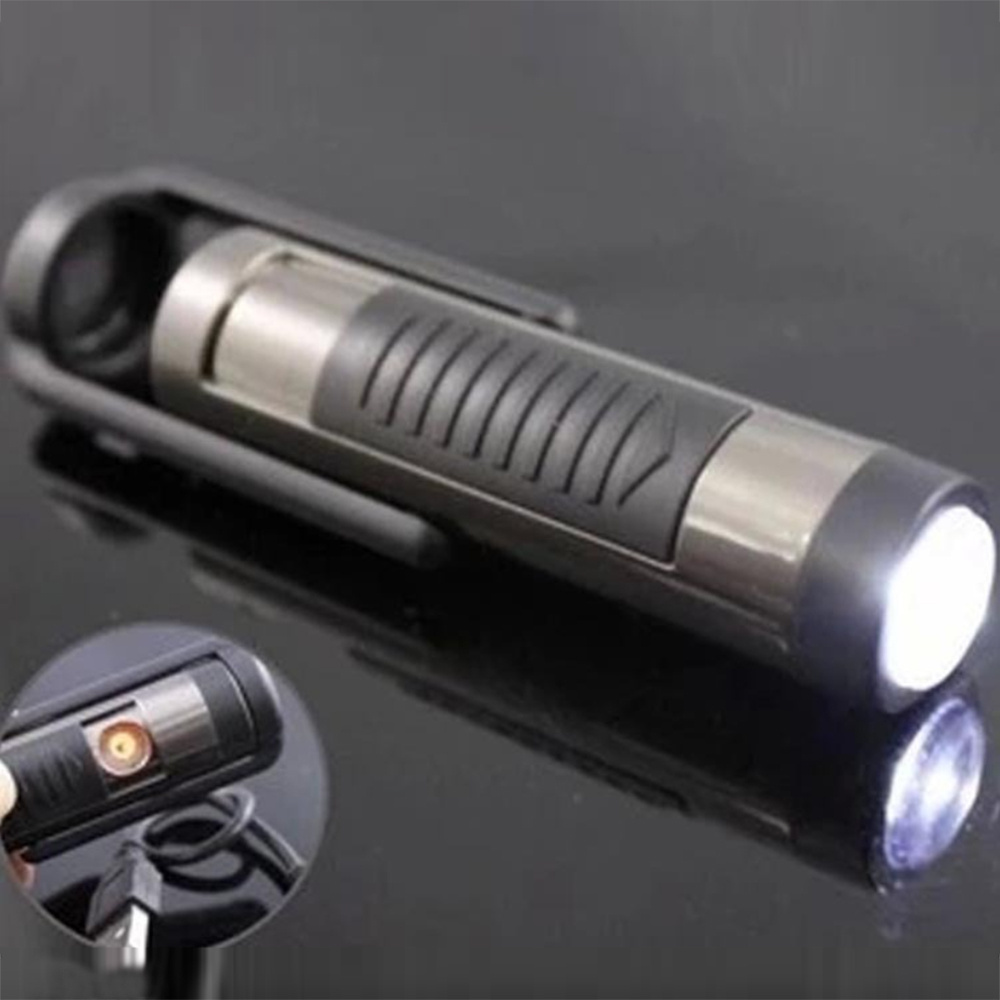 USB Lighter With LED Light USB Rechargeable Electronic Cigarette Lighter