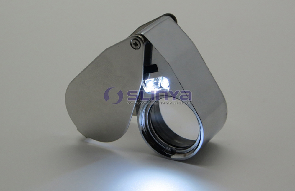 Mini 40x25mm Jewelry Jade Magnifier Loupe Pocket Fold Magnifying Glass Gift Inspecting Cash Diamond Stamps Coin