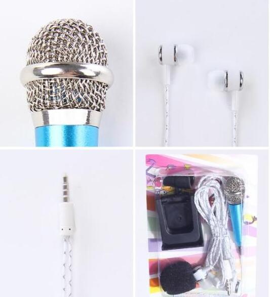 Colorful Portable Plastic Metal Karaoke Mini Microphone For Smartphone PC