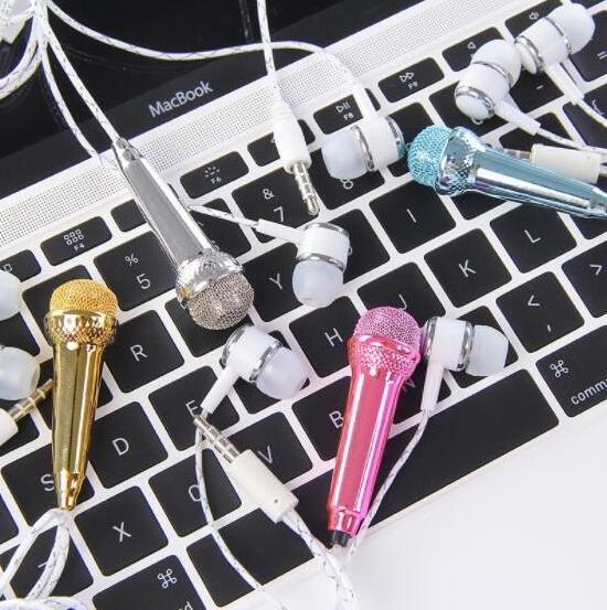 Colorful Portable Plastic Metal Karaoke Mini Microphone For Smartphone PC