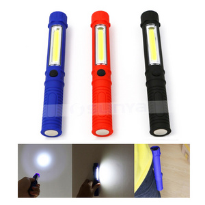 Outdoor Magnetic LED Flashlight Magnet Pen Working Torch Multifunctional COB Maintenance Flashlight