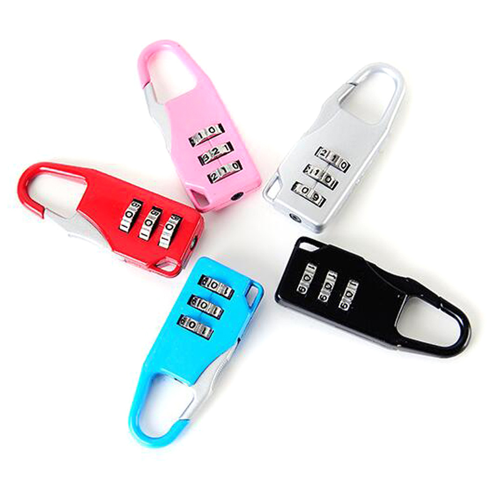 3 Digit Combination Mini Padlock Travel Suitcase Luggage Security Password Lock